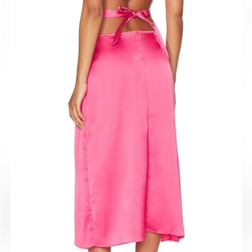 WeWoreWhat Satin Hip Cut Out Midi Skirt NWT - Picture 3 of 14